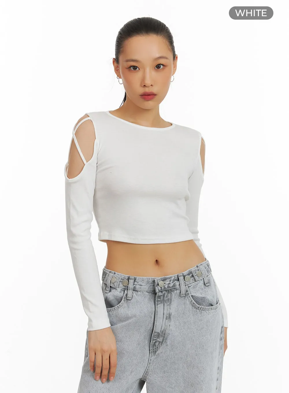 X-Strap Cut-Out Crop Top IA417