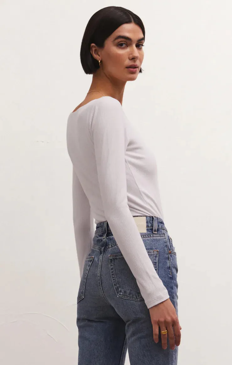 Z Supply ‘Aden V-neck Rib Top’