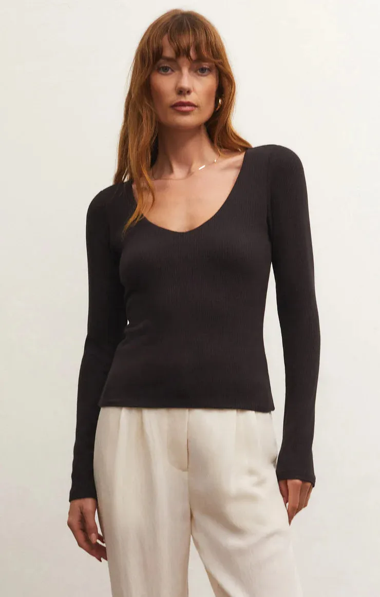 Z Supply ‘Aden V-neck Rib Top’